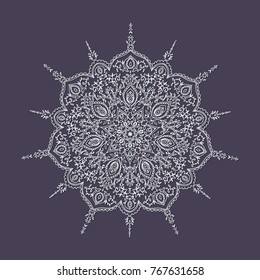 Islamic floral pattern decor in. Vector illustration. Card for cafe, restaurant, shop, print. Border.