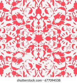 Islamic floral pattern decor in Victorian style. Vector illustration. Card for cafe, restaurant, Border. India,Arabic, Dubai, turkish, Islam, pakistan, ottoman motifs.  Save the date and greeting card