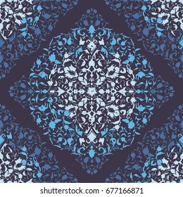Islamic floral pattern decor in Victorian style mandala. Vector illustration. Card for cafe, India,Arabic, Dubai, turkish, Islam, pakistan, ottoman motifs. Save the date and greeting card