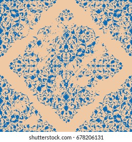 Islamic floral pattern decor in Victorian style. Vector illustration. Card for cafe, restaurant, shop, India,Arabic, Dubai, turkish, Islam, pakistan, ottoman motifs.  Save the date and greeting card