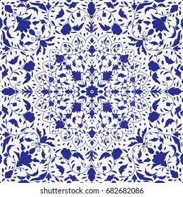  Islamic floral pattern in Victorian style. Arabic geometric ornament round ornament mandala. Card for cafe, restaurant, shop, print,  banner, wedding invitation. Save the date