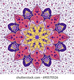 Islamic floral pattern  in Victorian style. Ornamental for Card for cafe, restaurant, shop, print, banner, wedding invitation, book cover, certificate. Save the date. India, Arabic Dubai turkish Islam