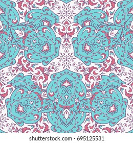 Islamic floral pattern in Victorian style. Ornamental for Card. Moroccan background, wedding invitation, book cover, certificate. India, Arabic Dubai turkish Islam