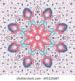 Islamic floral pattern  in Victorian style. Ornamental for Card for cafe, restaurant, shop, print, banner, wedding invitation, book cover, certificate. Save the date. India, Arabic Dubai turkish Islam