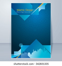 Islamic flyer design background template