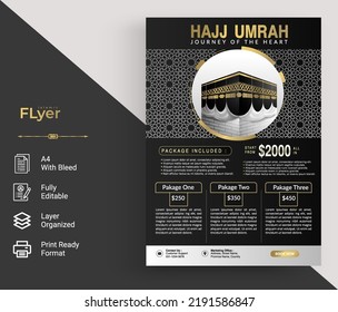 Islamic Flyer Design Template Black Gold Stock Vector (Royalty Free ...