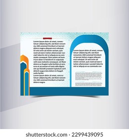 Islamic flyer, invitation card or any other  Islamic design template.