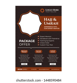 islamic flyer template with pattern