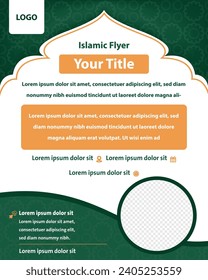 Islamic flyer template with pattern
