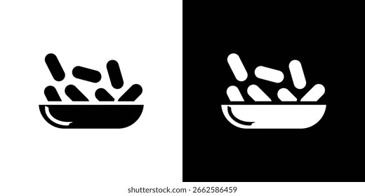 Icono de la fecha de la comida islámica fijado en estilo negro del glifo. Ilustración vectorial de la colección de la silueta.