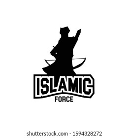 islamic force logo design illustration