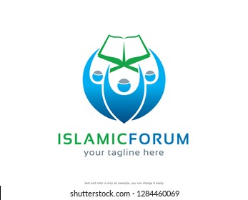 Islamic Forum Logo Template Design Vector, Emblem, Concept Design, Creative Symbol, Icon