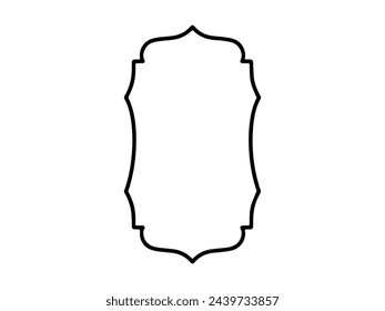 Islamic Frame Background Black and White