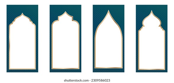 islamic frame decoration ornamental template