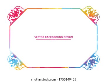 Islamic frame, for design, Eastern style. Turquoise floral illustration. Ornate decor for invitation, greeting card, wallpaper, background, web page. Vector element