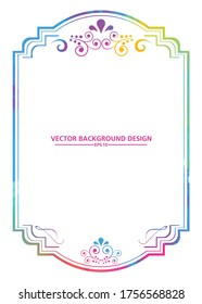 Islamic frame, for design, Eastern style. Turquoise floral illustration. Ornate decor for invitation, greeting card, wallpaper, background, web page. Vector element
