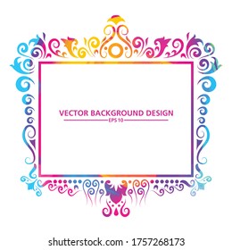 Islamic frame, for design, Eastern style. Turquoise floral illustration. Ornate decor for invitation, greeting card, wallpaper, background, web page. Vector element