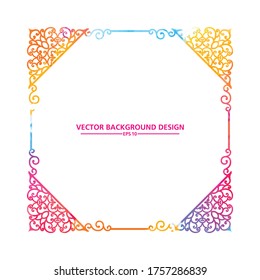 Islamic frame, for design, Eastern style. Turquoise floral illustration. Ornate decor for invitation, greeting card, wallpaper, background, web page. Vector element