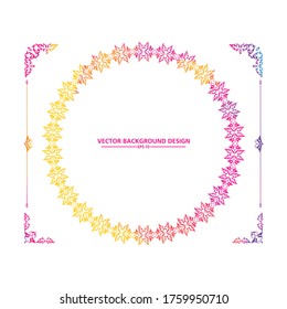 Islamic frame, for design, Eastern style. Turquoise floral illustration. Ornate decor for invitation, greeting card, wallpaper, background, web page. Vector element