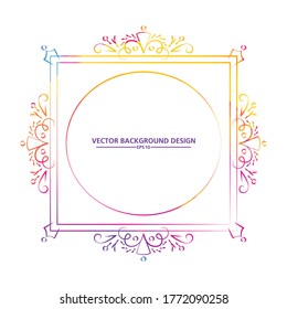 Islamic frame, for design, Eastern style. Turquoise floral illustration. Ornate decor for invitation, greeting card, wallpaper, background, web page. Vector element