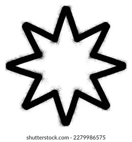 Islamic frame drawn with black spray paint