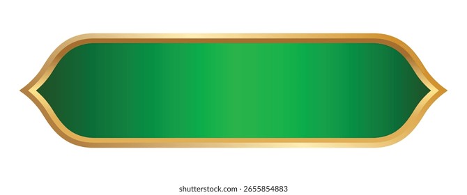  Quadro islâmico com borda dourada isolada 