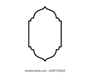 Islamic Frame Line Art Background