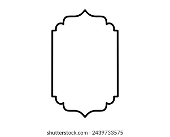 Islamic Frame Line Art Background