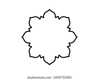 Islamic Frame Line Art Background