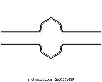Islamic Frame Line Art Background