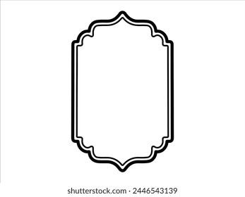 Islamic Frame Line Art Illustration