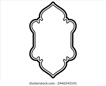 Islamic Frame Line Art Illustration