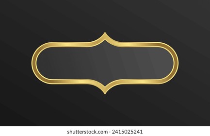 Islamic Frame - Luxury Gold - Editable Vector : Suitable for Islamic Theme and Other Graphic Related Assets.