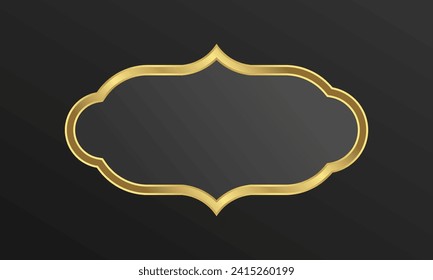 Islamic Frame - Luxury Gold - Editable Vector : Suitable for Islamic Theme and Other Graphic Related Assets.