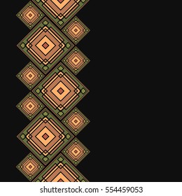 Islamic frame in oriental style. Seamless border for design. Eastern background. Ethnic card with place for text.