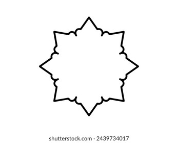Islamic Frame Sketch Background Illustration