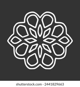 Islamic Geometric. Abstract mandala. Ethnic decorative element. Islam, Arabic, Indian, and Ottoman motifs
