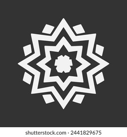 Islamic Geometric. Abstract mandala. Ethnic decorative element. Islam, Arabic, Indian, and Ottoman motifs
