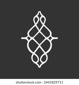 Islamic Geometric. Abstract mandala. Ethnic decorative element. Islam, Arabic, Indian, and Ottoman motifs

