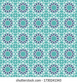 Islamic Geometric abstraction pattern seamless vintage tiles, Traditional ornate tiles. ideal for greeting card banner or wallpaper and background design.