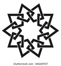 Islamic geometric art, arabic motif, vector illustration