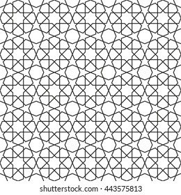 Islamic geometric art, arabic pattern vector, arabesque background