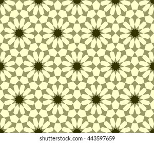 Islamic geometric art, arabic star pattern background, vector illustration