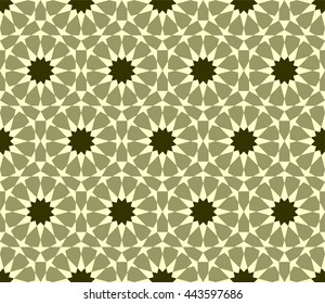 Islamic geometric art, arabic star pattern background, vector illustration