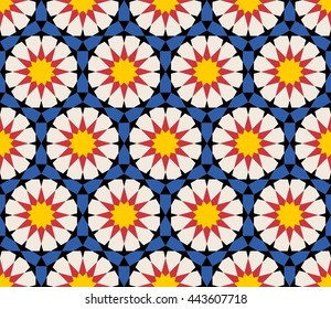 Islamic geometric art, arabic star pattern background, vector illustration