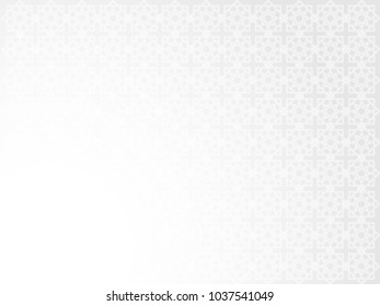 Islamic geometric background. White background and pattern.