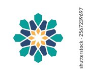 Islamic geometric. Circular pattern in form of mandala. Oriental pattern,  Islam, Arabic, Indian, turkish, pakistan, chinese, ottoman motifs