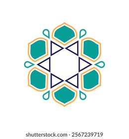 Islamic geometric. Circular pattern in form of mandala. Oriental pattern, Islam, Arabic, Indian, turkish, pakistan, chinese, ottoman motifs