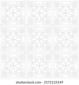 Islamic geometric floral pattern background with a transparent effect, perfect for elegant Ramadan designs.