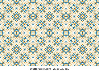Islamic Geometric Floral Seamless Pattern
